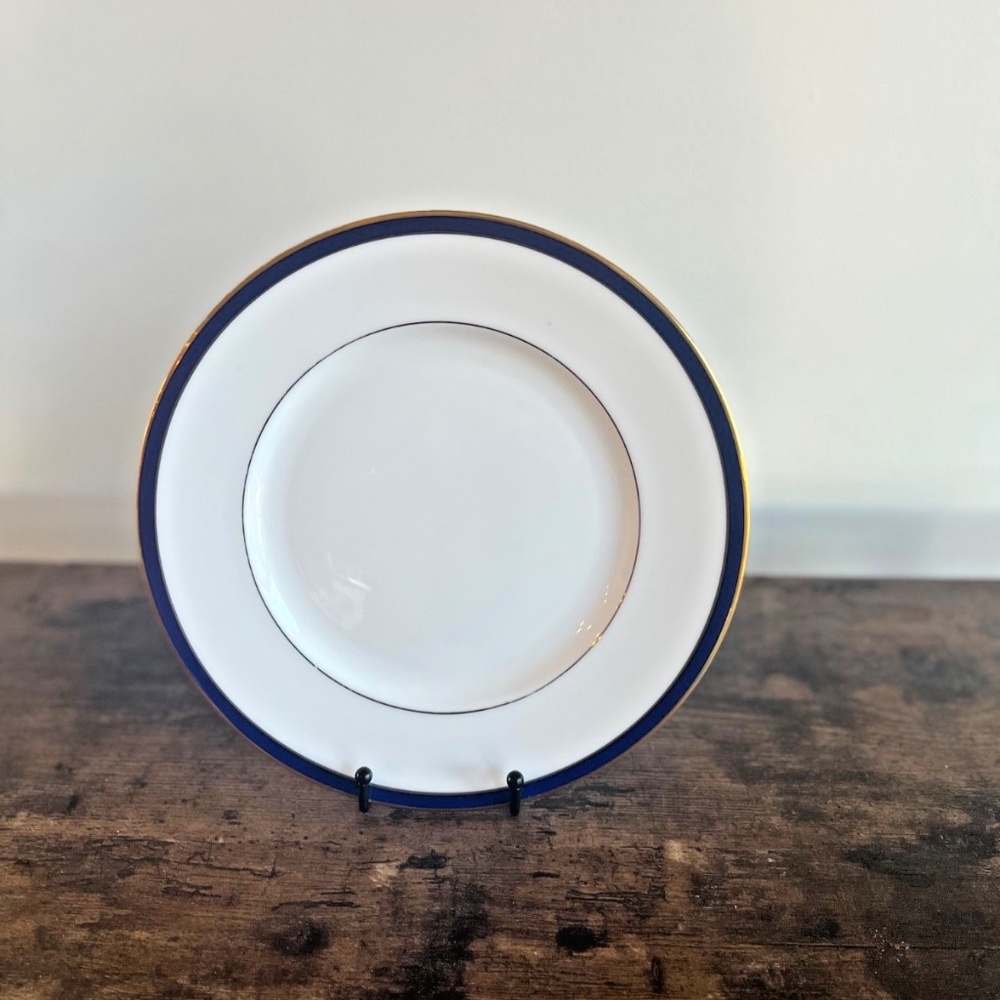 Vintage Lenox Federal Cobalt Blue & Gold Dinner Plate - Made in USA - 10.75"
